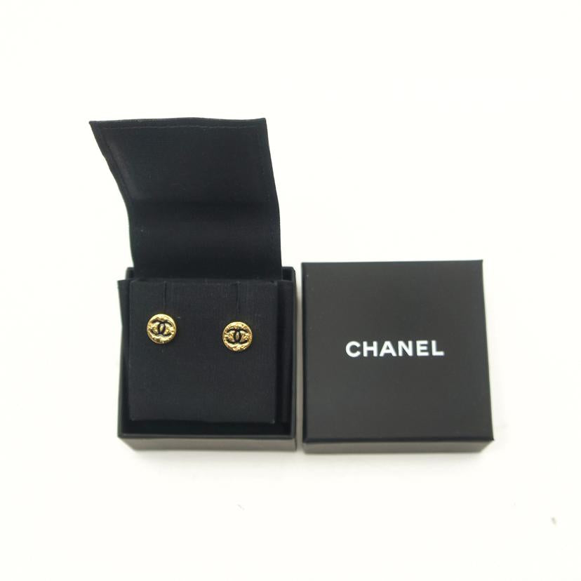 CHANEL シャネル/ココマークラウンドピアス/ゴールド金具/F24C//SAランク/75