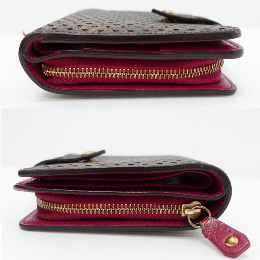 LOUIS VUITTON ルイ・ヴィトン/コンパクトジップ/モノグラム・ペルフォ/フューシャブラウン/M95188//MI0***/Bランク/88