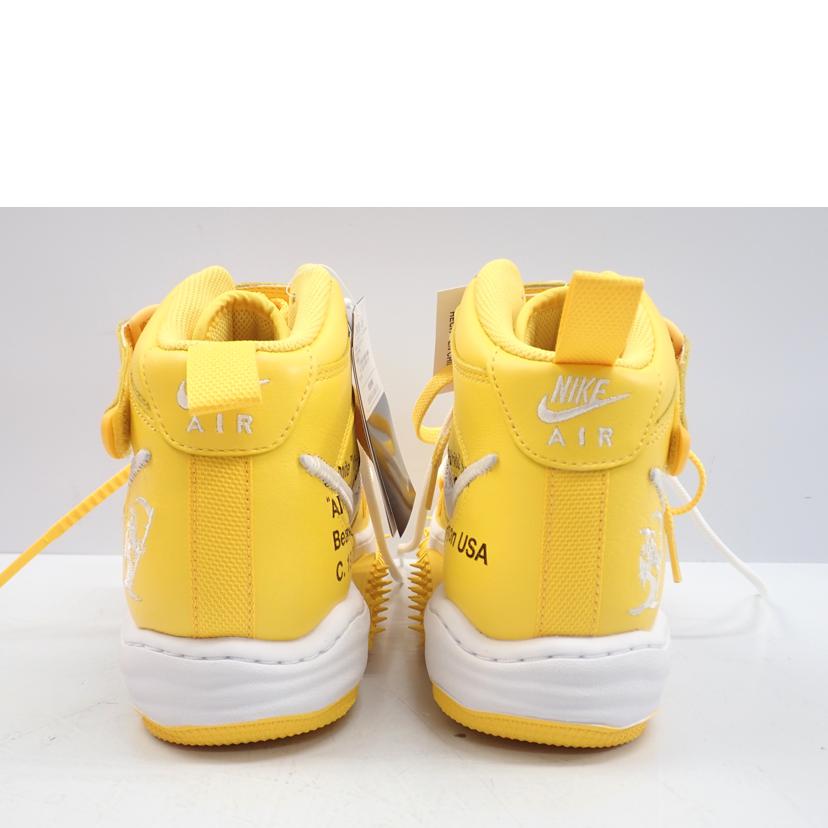 NIKE×Off-White ナイキ×オフホワイト/NIKE×Off-White AIR FORCE 1 MID SP LTHR/DR0500-101//27.5cm/Aランク/62
