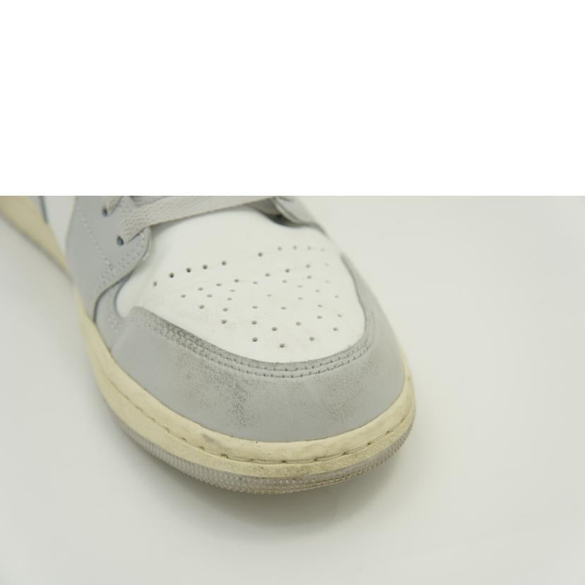 NIKE ナイキ/AIR JORDAN 1 LOW 白×グレー/DC0774 103//Bランク/42