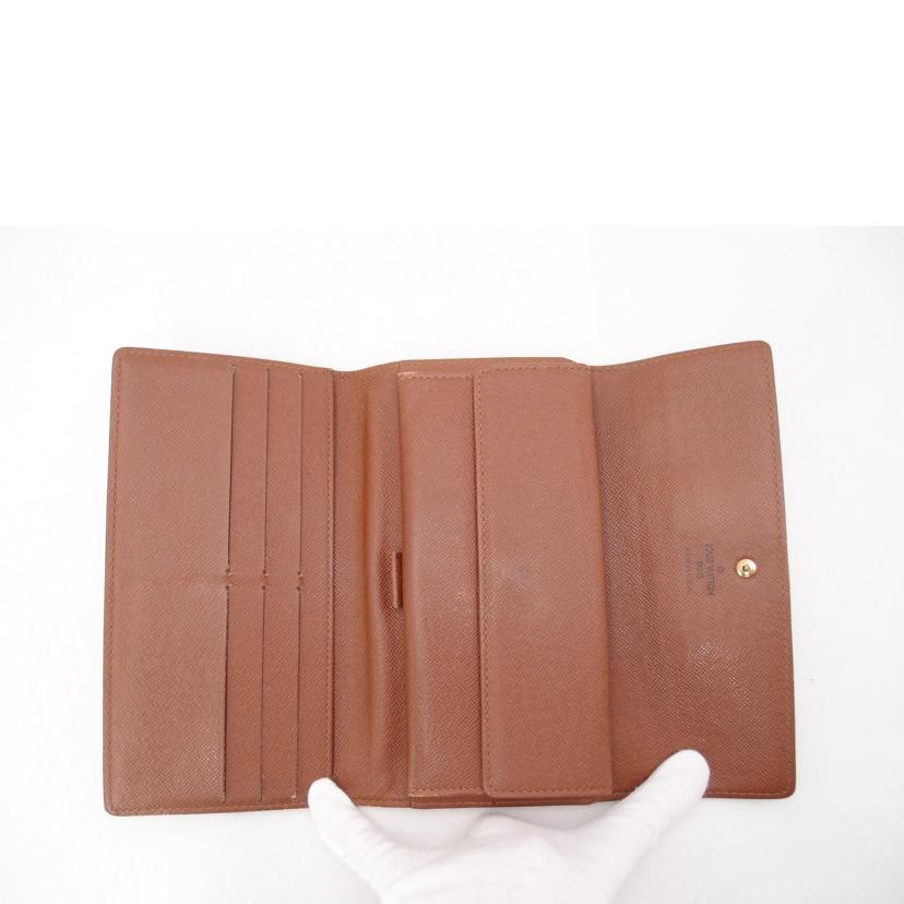 LOUIS VUITTON ルイヴィトン ビトン 茶 ブラウン 三つ折り長財布 レディース メンズ/ポルトトレゾール・インターナショナル/モノグラム/M61215//SD0***/Bランク/69