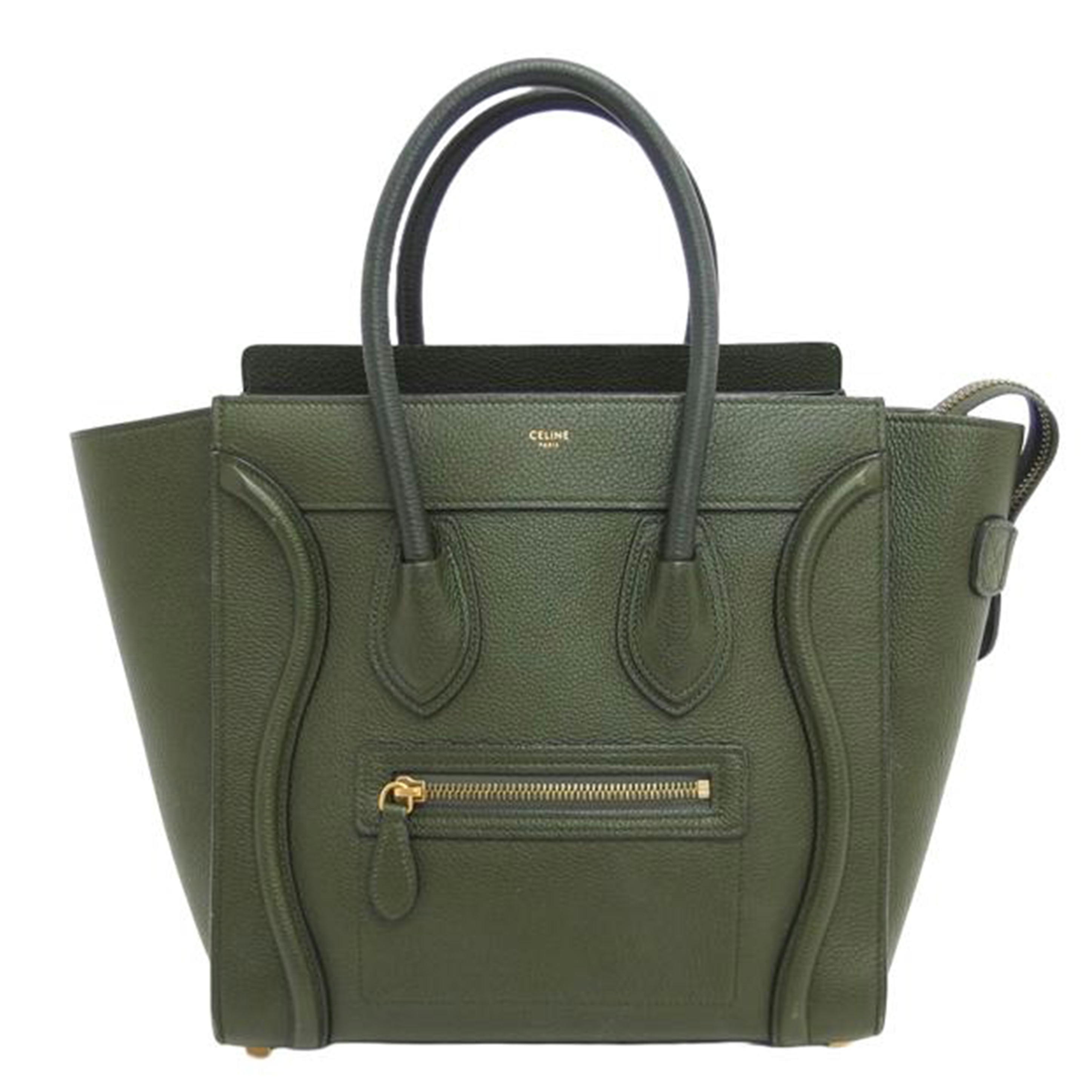 CELINE セリーヌ/ラゲージマイクロショッパー/カーフ/ハンドバッグ/カーキ/189793DRU//W-A******/ABランク/04