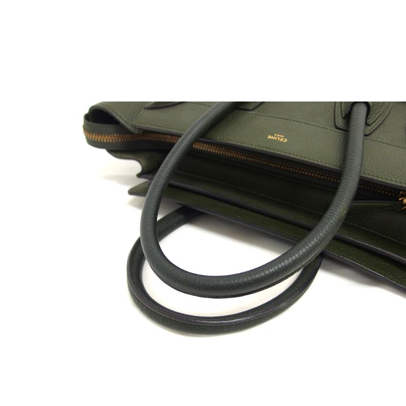 CELINE セリーヌ/ラゲージマイクロショッパー/カーフ/ハンドバッグ/カーキ/189793DRU//W-A******/ABランク/04