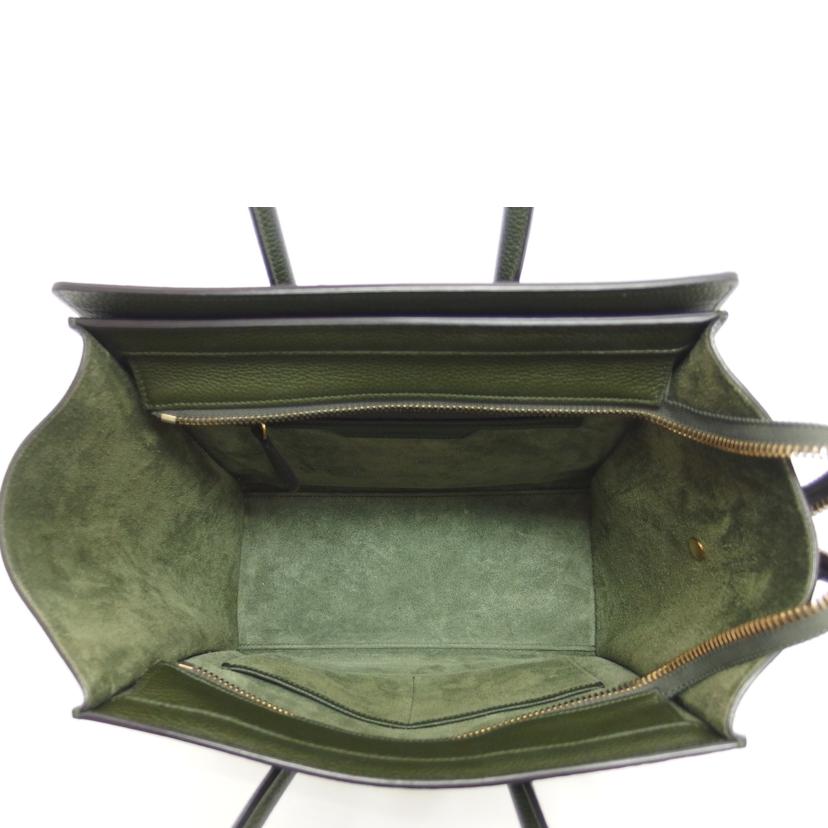 CELINE セリーヌ/ラゲージマイクロショッパー/カーフ/ハンドバッグ/カーキ/189793DRU//W-A******/ABランク/04