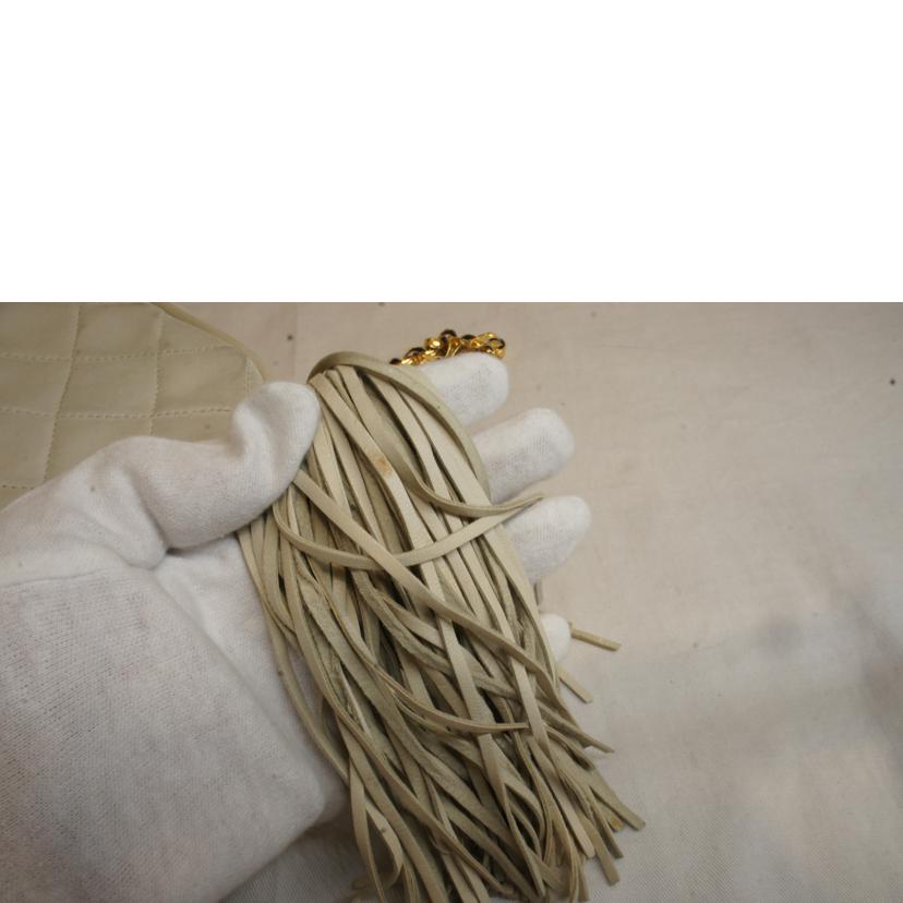 CHANEL シャネル/マトラッセフリンジチェーンショルダーホワイト//199****/Bランク/92