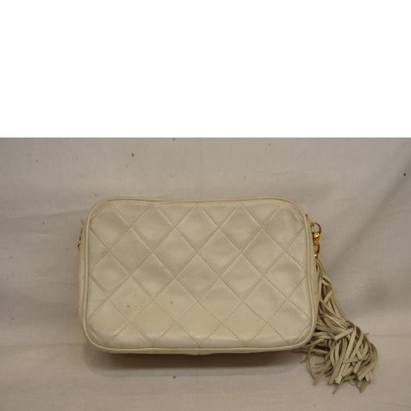 CHANEL シャネル/マトラッセフリンジチェーンショルダーホワイト//199****/Bランク/92