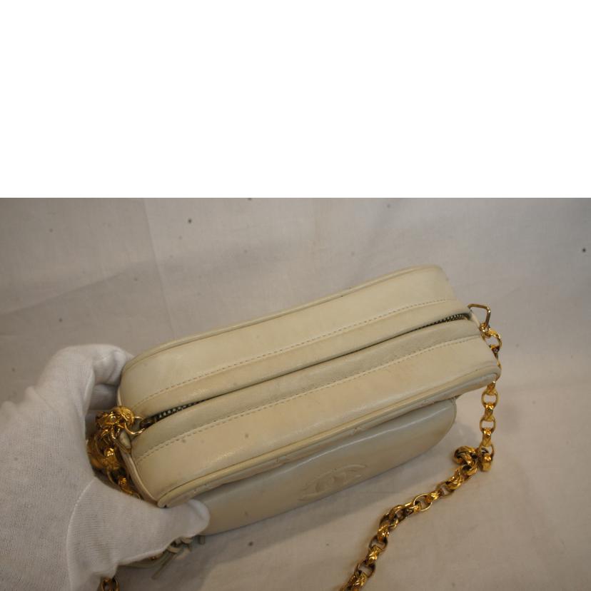 CHANEL シャネル/マトラッセフリンジチェーンショルダーホワイト//199****/Bランク/92