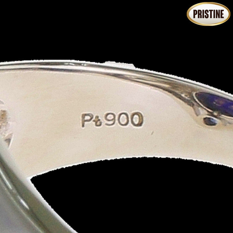 梶光夫/Pt900エマーユサファイアダイヤリング 15.6g #17//Aランク/84