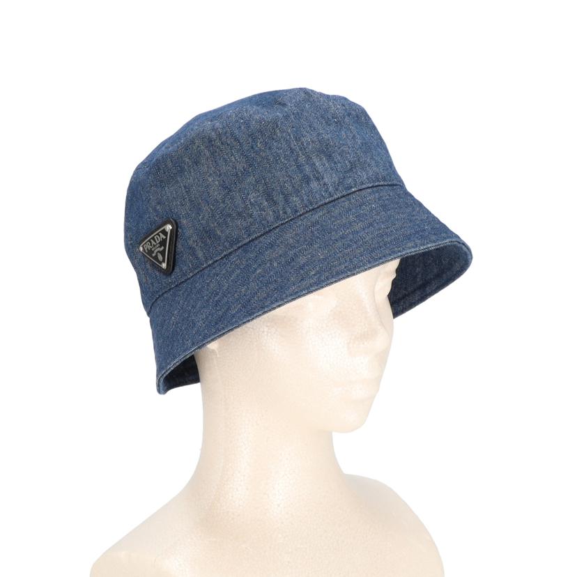 PRADA プラダ/トライアングルロゴ/デニムバケットハット/1NC137//サイズ:M/Aランク/91