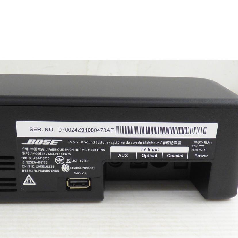 BOSE ボーズ/TVサラウンドシステム/SOLO5/SOLO5//9108/Aランク/64