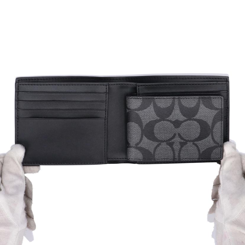 COACH コーチ/3-IN-1ウォレット シグネチャーキャンバスウィズヴァーシティストライプ/3008//K21**/Aランク/09