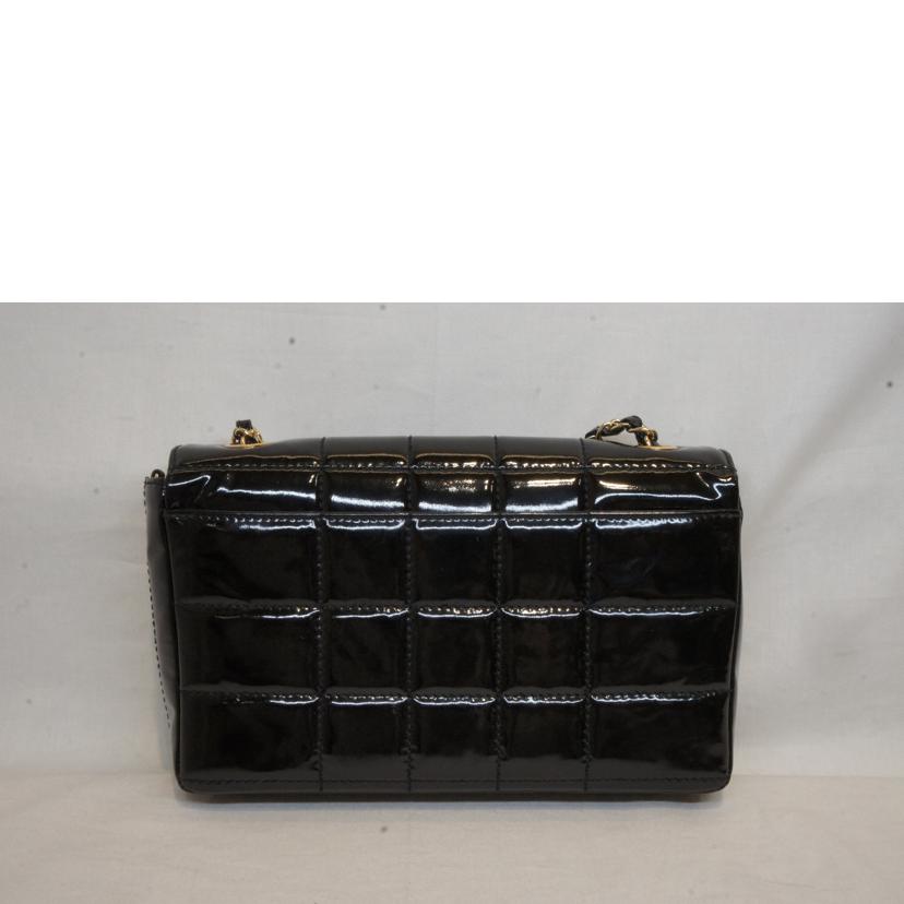 CHANEL シャネル/チョコバーチェーンショルダー/エナメルブラック/ココマーク//739****/ABランク/92