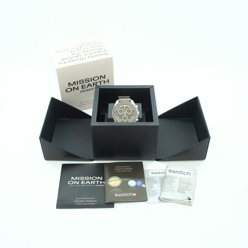 OMEGA×swatch オメガ×スウォッチ/MISSION ON EARTH-DESERT/クオーツ/SO33T103//Aランク/92