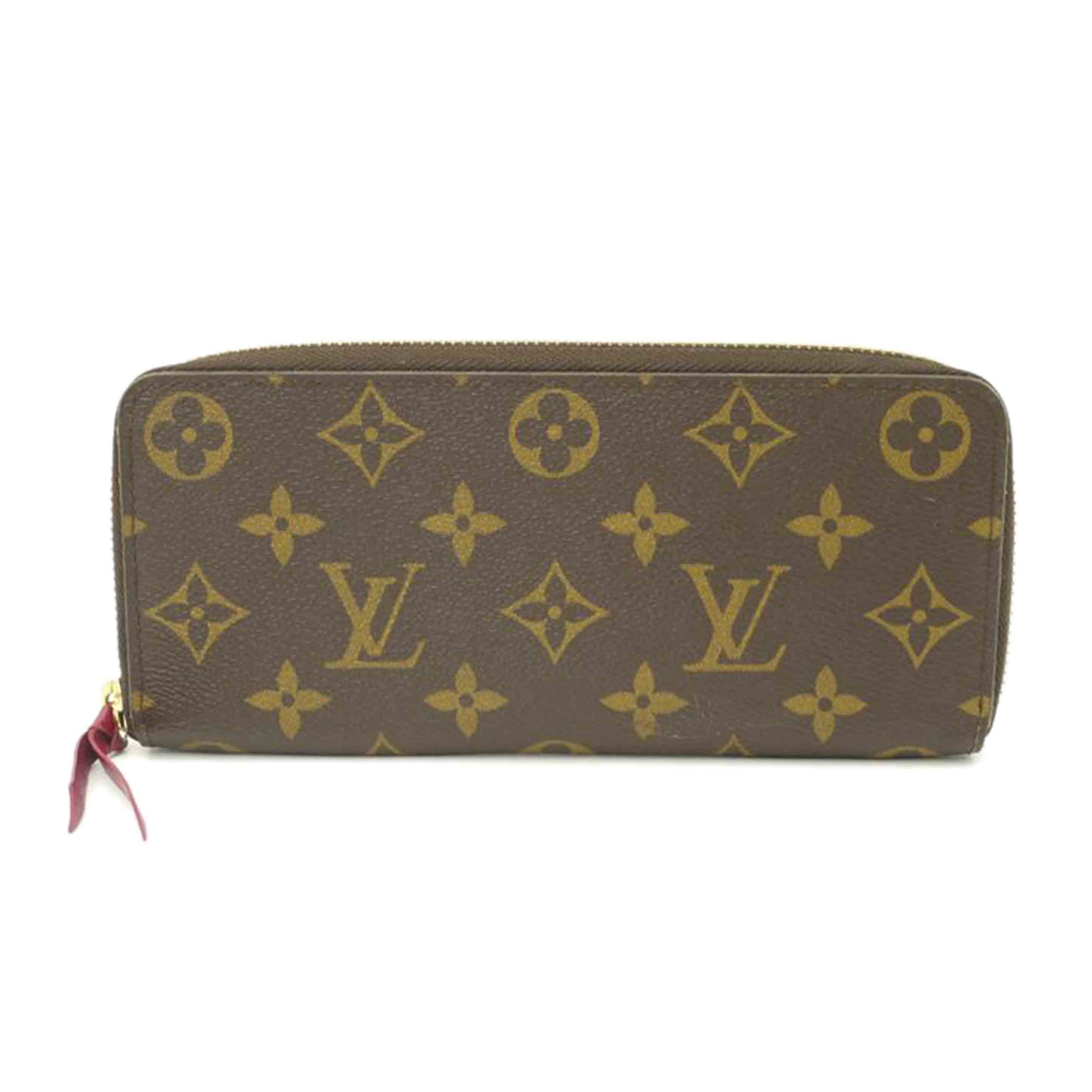 LOUIS VUITTON/ポルトフォイユ・クレマンス/モノグラム/フューシャ/M60742//SP4***/Aランク/69
