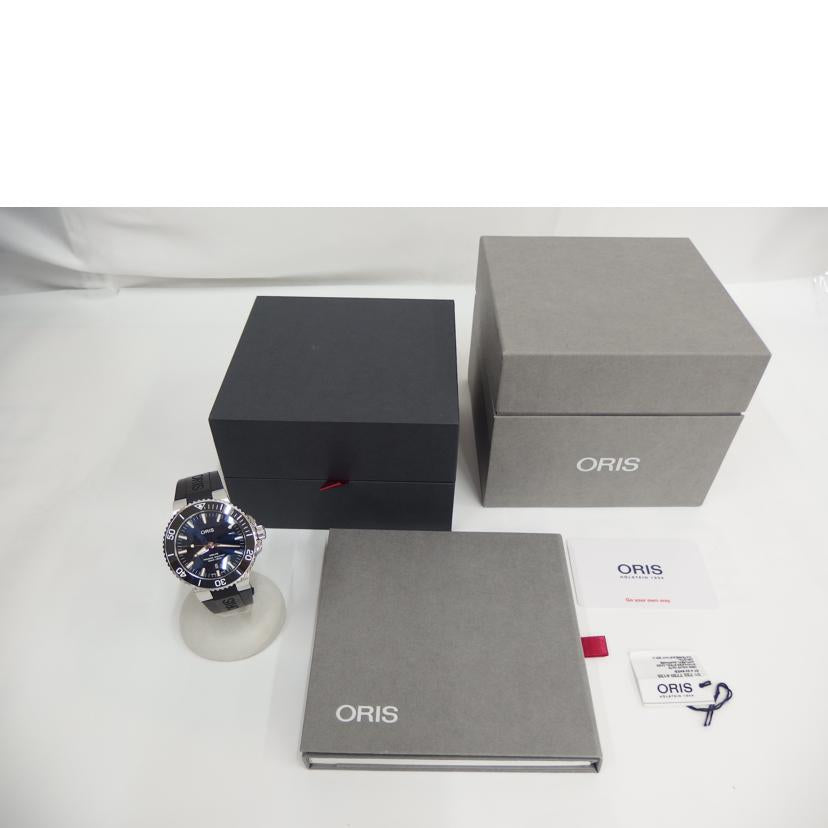 ORIS オリス/アクイス・デイト/ネイビー文字盤/オートマチック/01 733 7730 4135//374****/ABランク/82