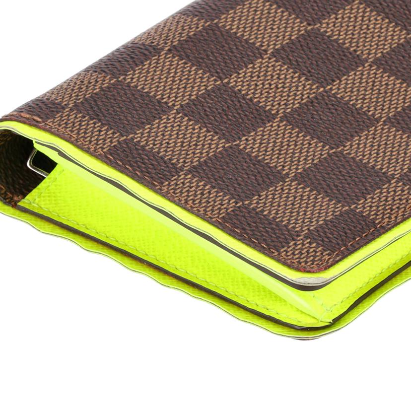 LV ルイヴィトン/ ポルトフォイユ・ブラサ/ダミエエベヌ ジョーヌネオンイエロー/N63154//SP4***/ABランク/75