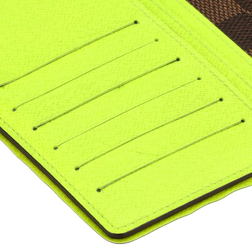 LV ルイヴィトン/ ポルトフォイユ・ブラサ/ダミエエベヌ ジョーヌネオンイエロー/N63154//SP4***/ABランク/75