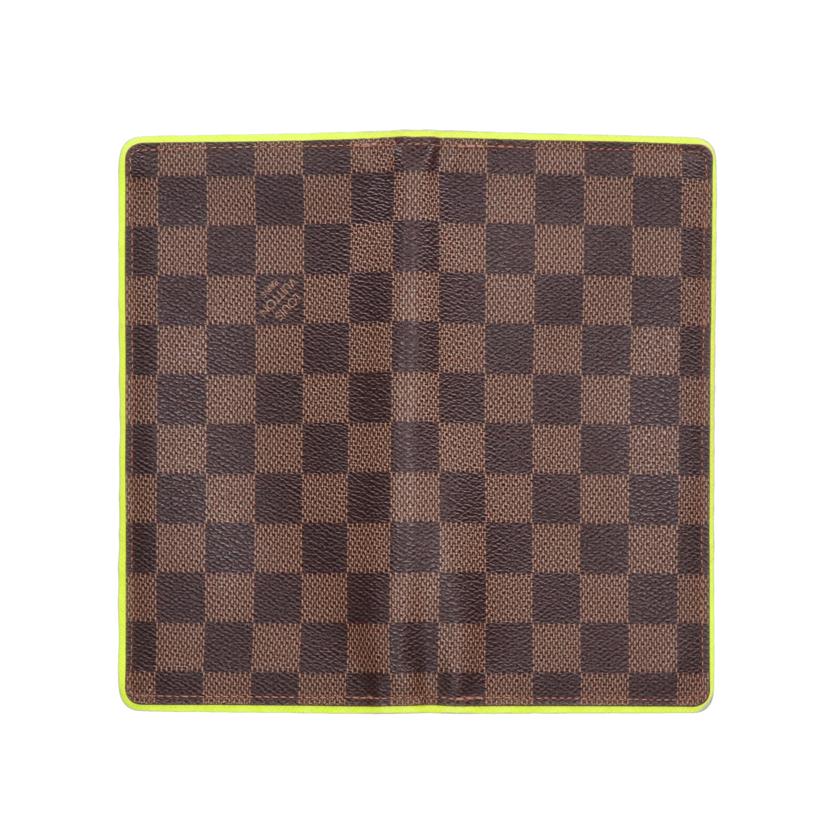 LV ルイヴィトン/ ポルトフォイユ・ブラサ/ダミエエベヌ ジョーヌネオンイエロー/N63154//SP4***/ABランク/75