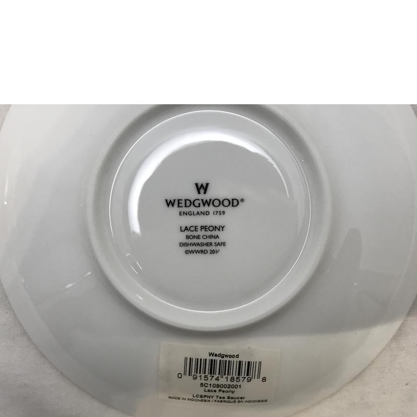 WEDGWOOD ウエッジウッド/LACE PEONY レースピオニー カップ&ソーサー 2客セット//Aランク/51