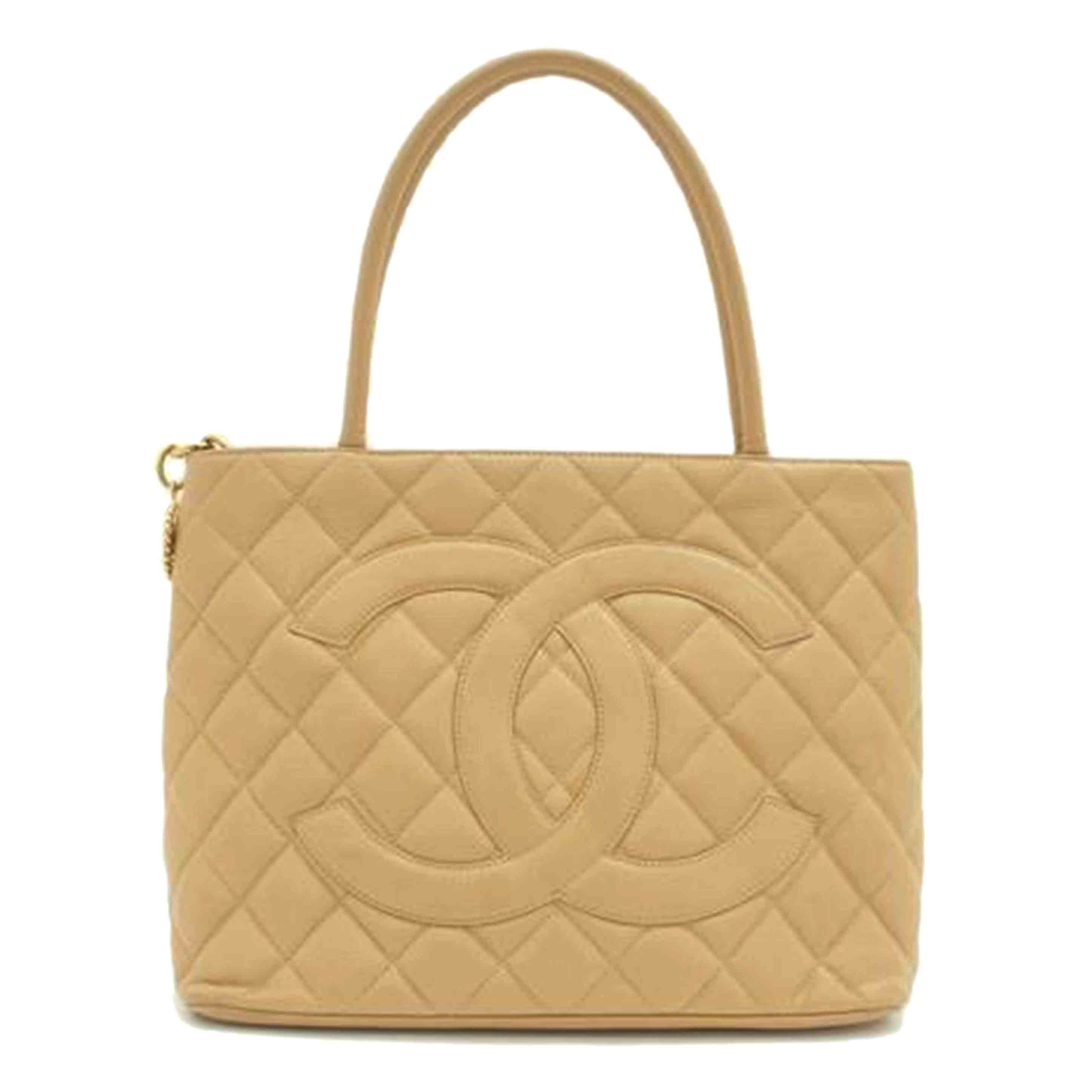 CHANEL シャネル/マトラッセキャビアスキン復刻トート/ベージュ//725****/ABランク/75