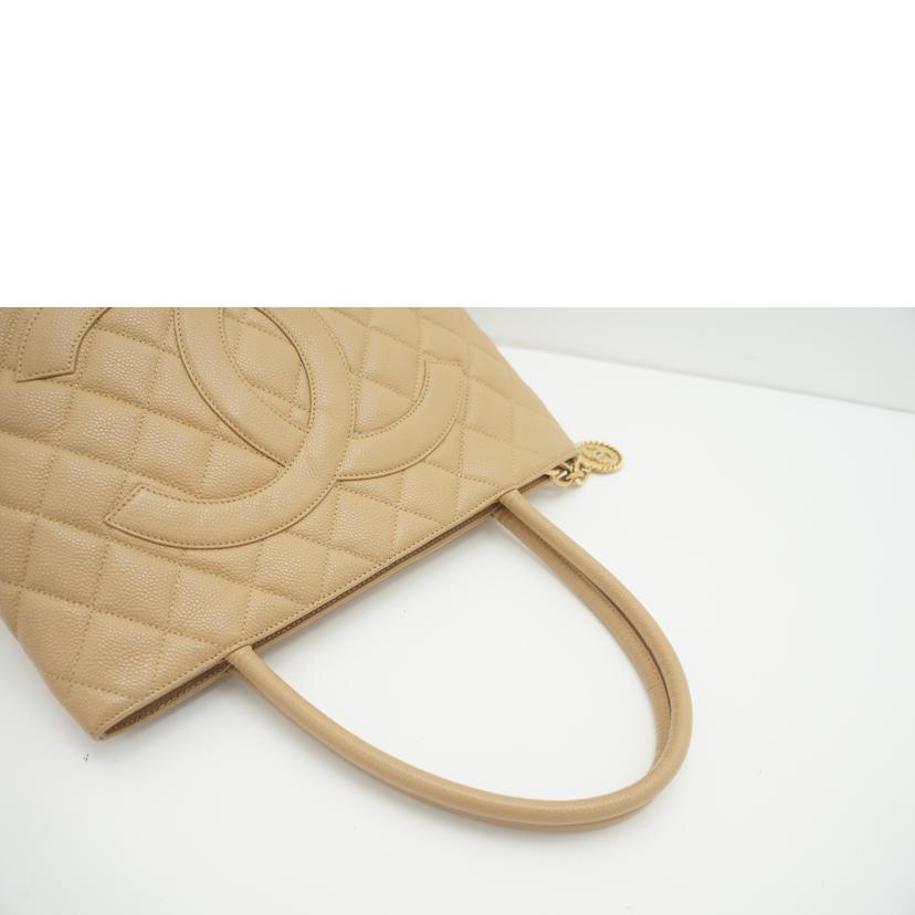 CHANEL シャネル/マトラッセキャビアスキン復刻トート/ベージュ//725****/ABランク/75