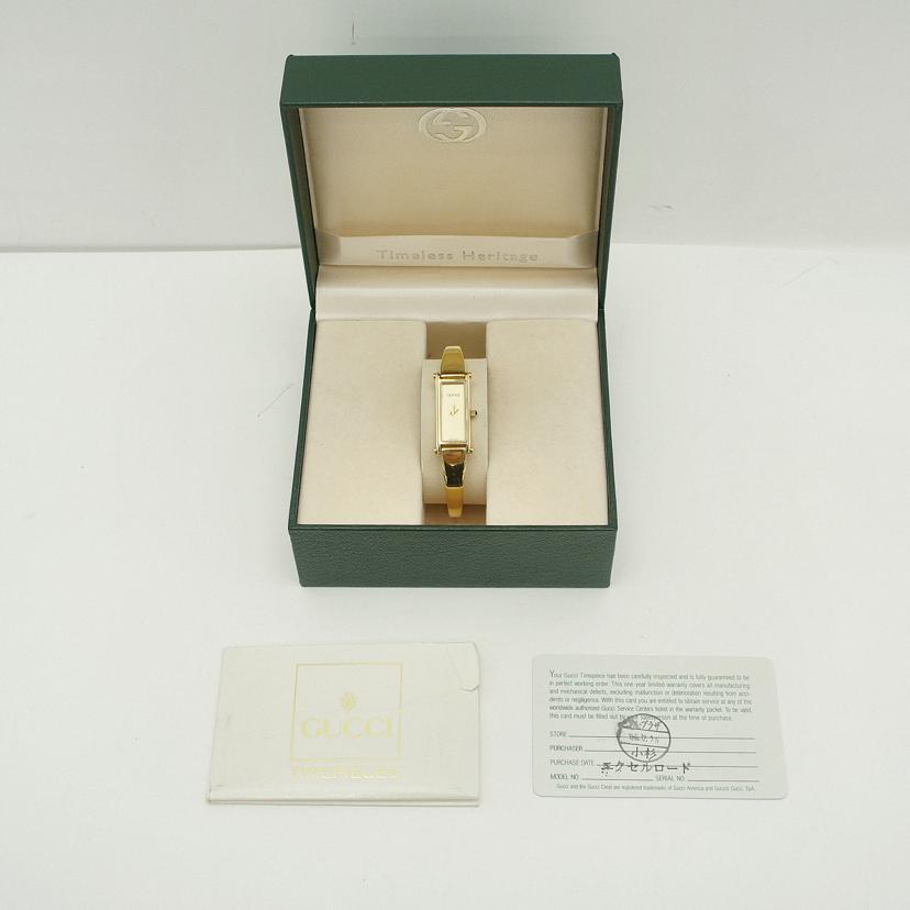GUCCI グッチ /バングルウォッチゴールドレディースクオーツ/1500L//038****/Bランク/37