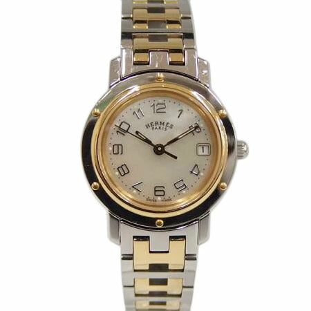 HERMES エルメス/クリッパーナクレ/シェル文字盤/クォーツ/CL4.220.212//193****/ABランク/82