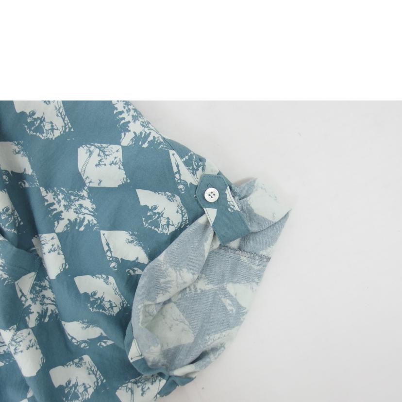 Iroquois イロコイ/カジュアルシャツ/半袖/総柄/ブルー系//Bランク/04