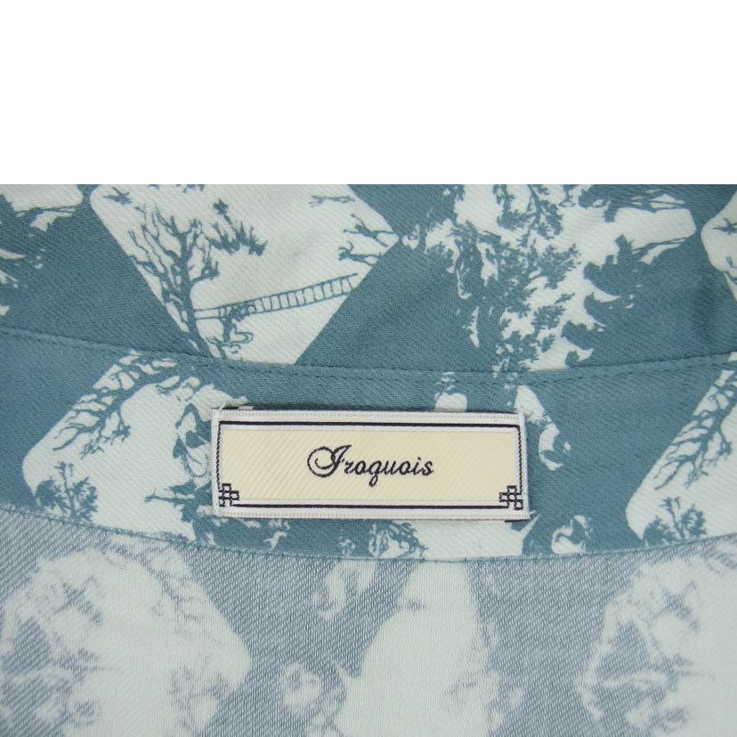 Iroquois イロコイ/カジュアルシャツ/半袖/総柄/ブルー系//Bランク/04