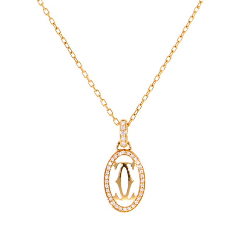 Cartier カルティエ/ロゴドゥーブルCダイヤネックレス/Au750PG/4.4g//LQL017/Aランク/88