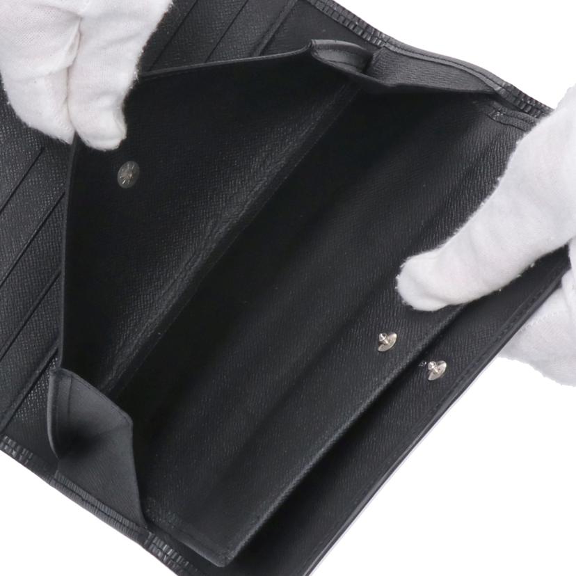 LV ルイヴィトン/ポルトトレゾールインターナショナル/エピ ノワール/M63382//SR0***/ABランク/75