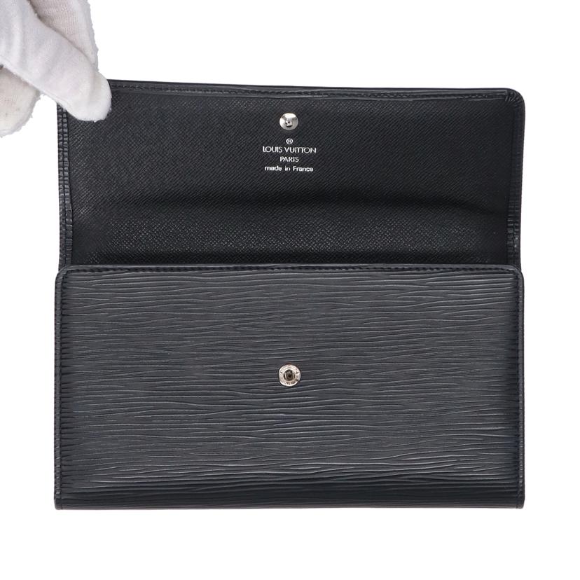 LV ルイヴィトン/ポルトトレゾールインターナショナル/エピ ノワール/M63382//SR0***/ABランク/75