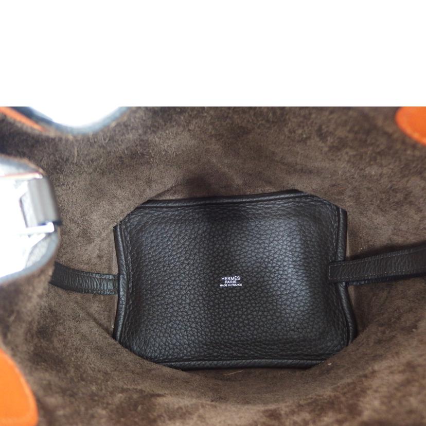 HERMES エルメス/ピコタンPM/トリヨン/ダークブラウン/オレンジ//C □********/Aランク/82