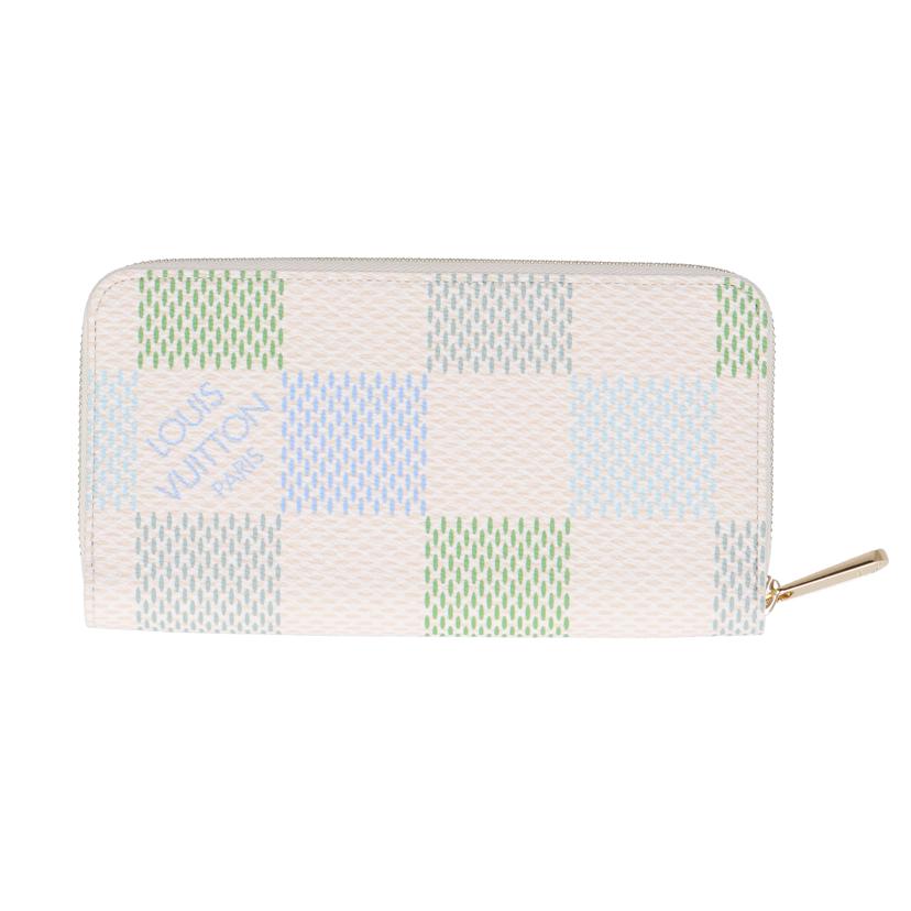 LV ルイヴィトン/ジッピー・ウォレット/ダミエリシャス/ピスタチオグリーン/N40748//RFI*/Sランク/75