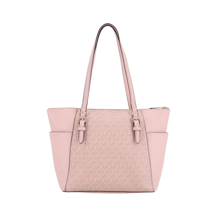 MICHAEL KORS マイケルコース/レザーMK柄トート/ピンク/チャーム付き/35T0GCFT3B//ABランク/42