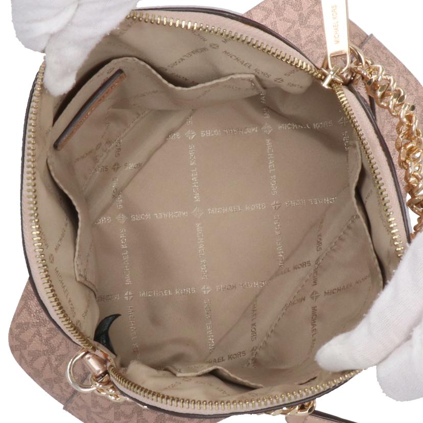 MICAHEL KORS マイケルコース/レザーMK柄ドーム型チェーンショルダー/ピンク/35H1GTVC6Z//ABランク/42
