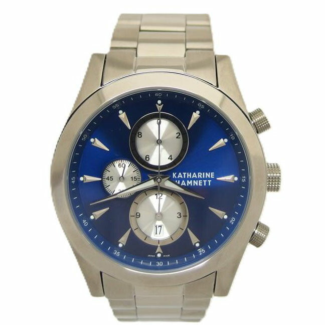 KATHARINE HAMNETT キャサリンハムネット/アナログ/クロノグラフ/SSベルト/KH-2064-B64//Aランク/04