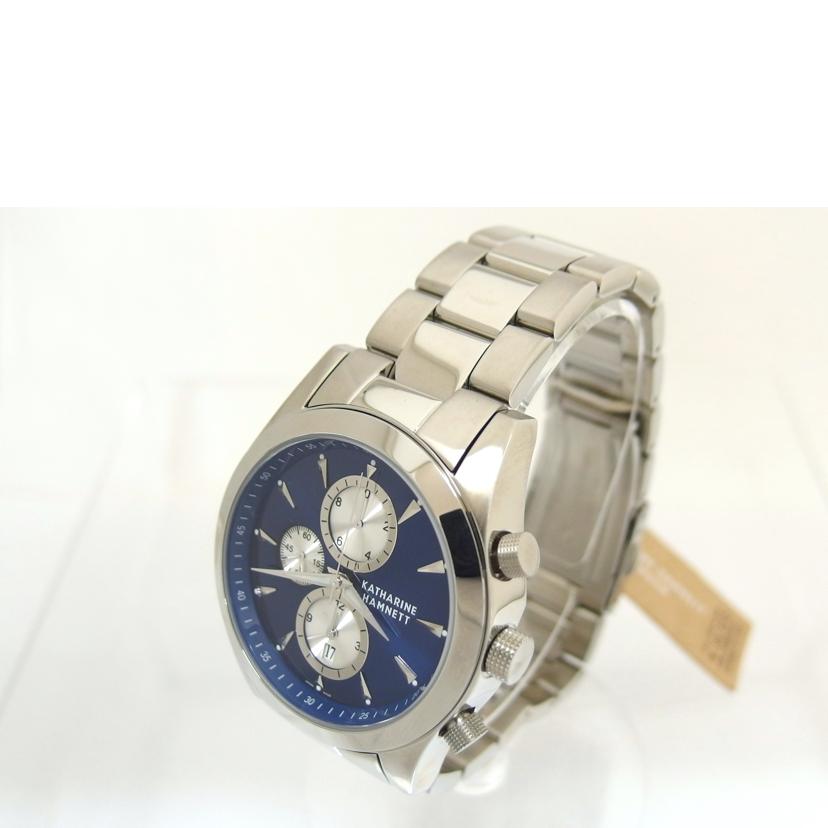 KATHARINE HAMNETT キャサリンハムネット/アナログ/クロノグラフ/SSベルト/KH-2064-B64//Aランク/04
