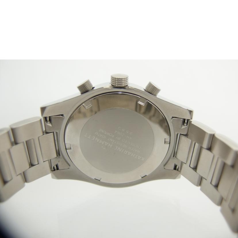 KATHARINE HAMNETT キャサリンハムネット/アナログ/クロノグラフ/SSベルト/KH-2064-B64//Aランク/04