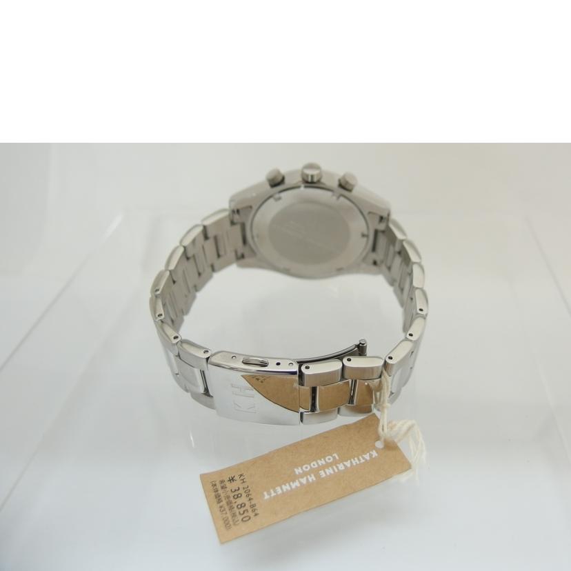 KATHARINE HAMNETT キャサリンハムネット/アナログ/クロノグラフ/SSベルト/KH-2064-B64//Aランク/04