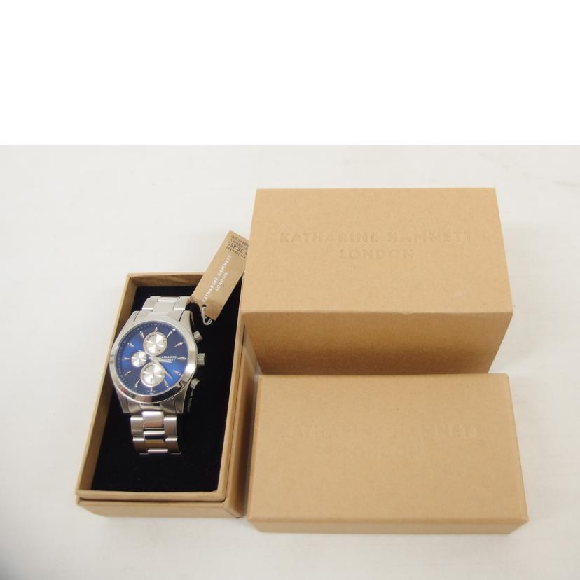KATHARINE HAMNETT キャサリンハムネット/アナログ/クロノグラフ/SSベルト/KH-2064-B64//Aランク/04