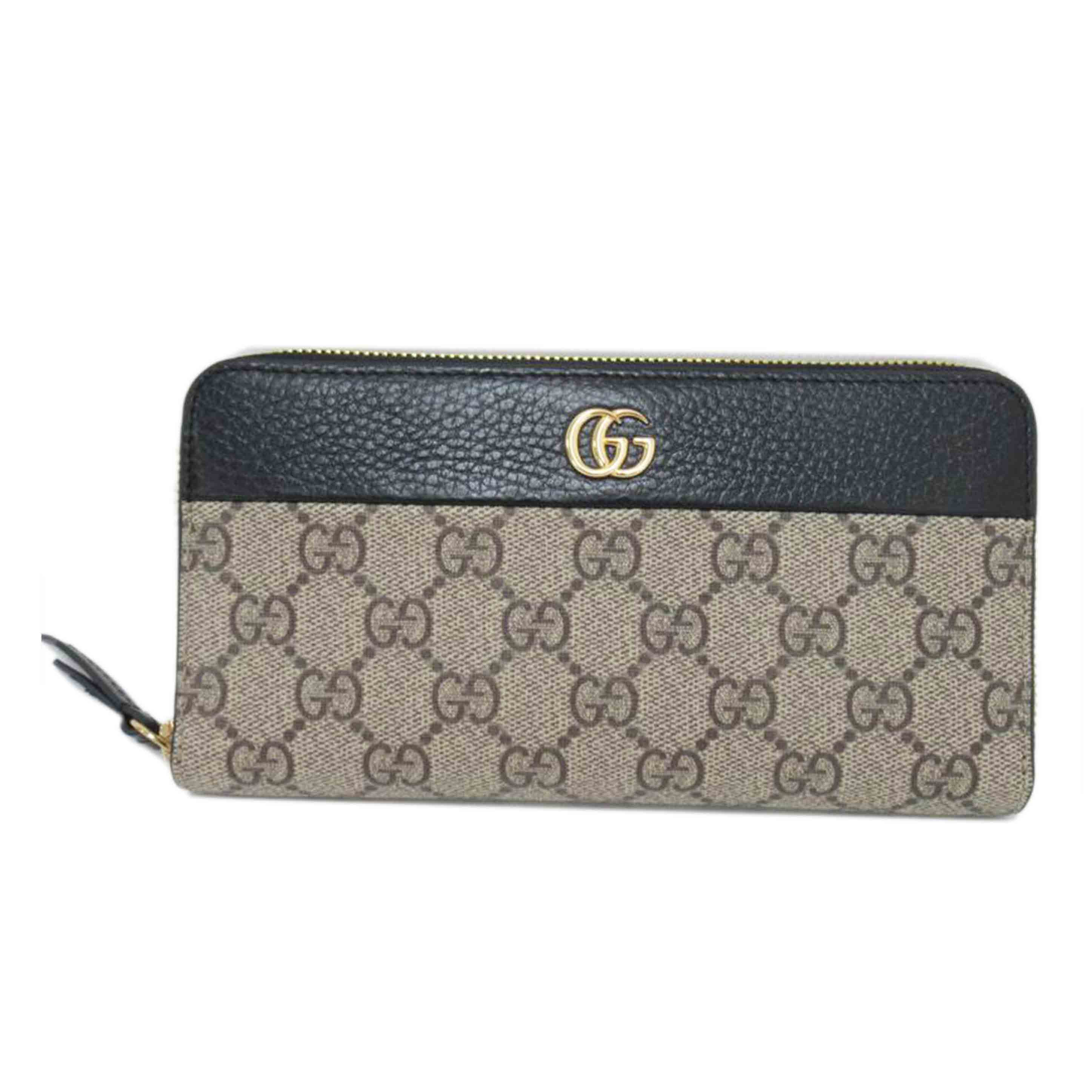 GUCCI/ラウンドファスナー長財布/GGスプリーム/456117//201*/SAランク/63