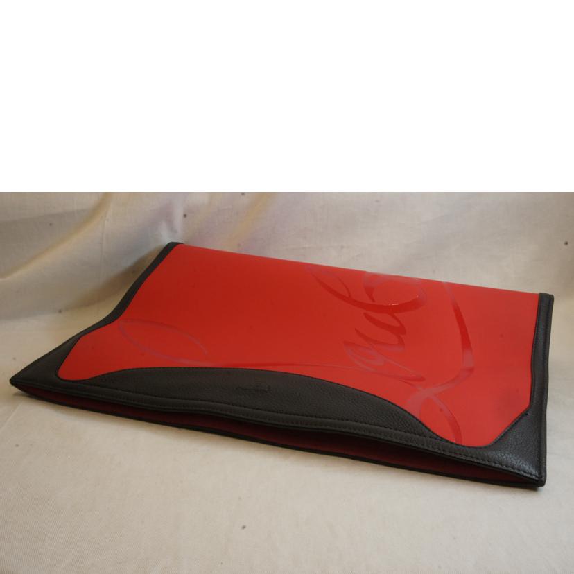 C.Louboutin クリスチャンルブタン/折りたたみクラッチバッグハンド/レザーラバー//Aランク/92