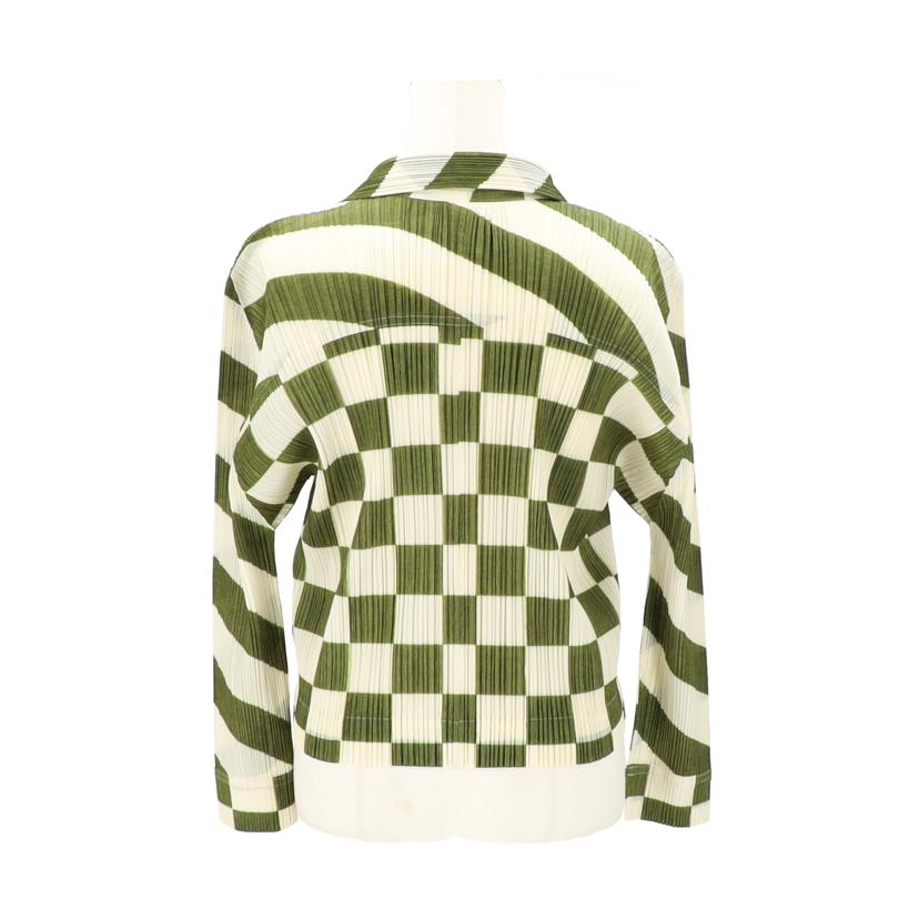 ISSEY MIYAKE イッセイミヤケ/PLEATS PLEASE / 格子柄プリーツカーディガン/PP31-JD811//サイズ:03/ABランク/91