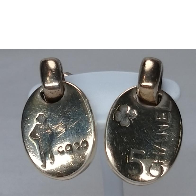 CHANEL シャネル/オーバルプレート SV925 ピアス//Bランク/52