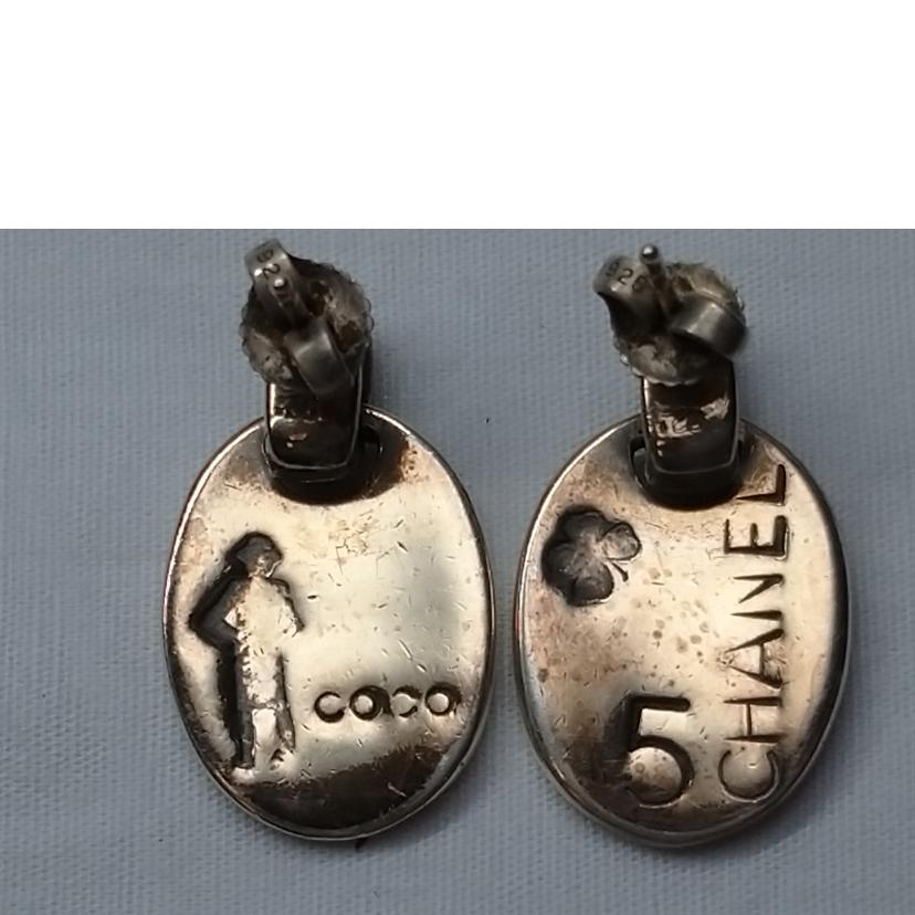 CHANEL シャネル/オーバルプレート SV925 ピアス//Bランク/52