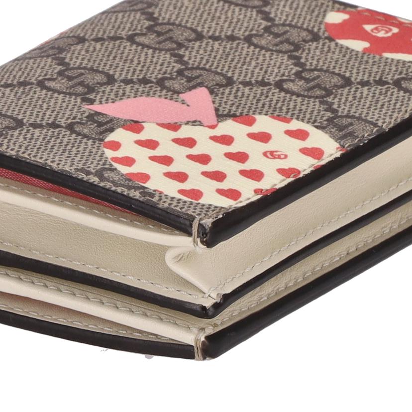 GUCCI グッチ/GGスプリーム レ ポム アップルプリント二つ折り財布/663922//ABランク/75