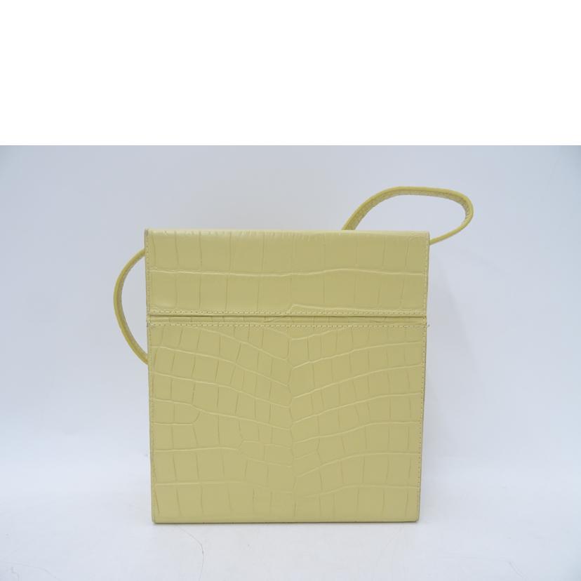 BOTTEGA VENETA ボッテガヴェネタ/デイジークロコ型押しショルダー/イエロー//Aランク/69