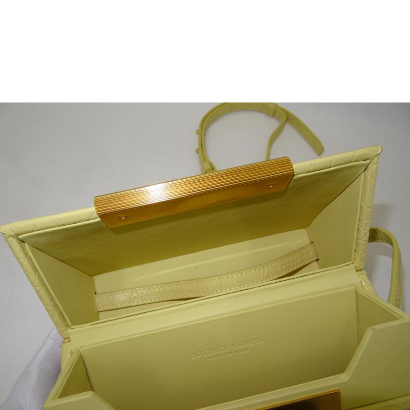 BOTTEGA VENETA ボッテガヴェネタ/デイジークロコ型押しショルダー/イエロー//Aランク/69