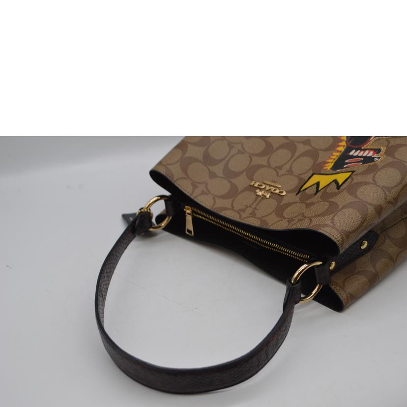 COACH コーチ/シグネチャーペブルレザーバケット/バスキアコラボ/C5787//F21**/Aランク/89